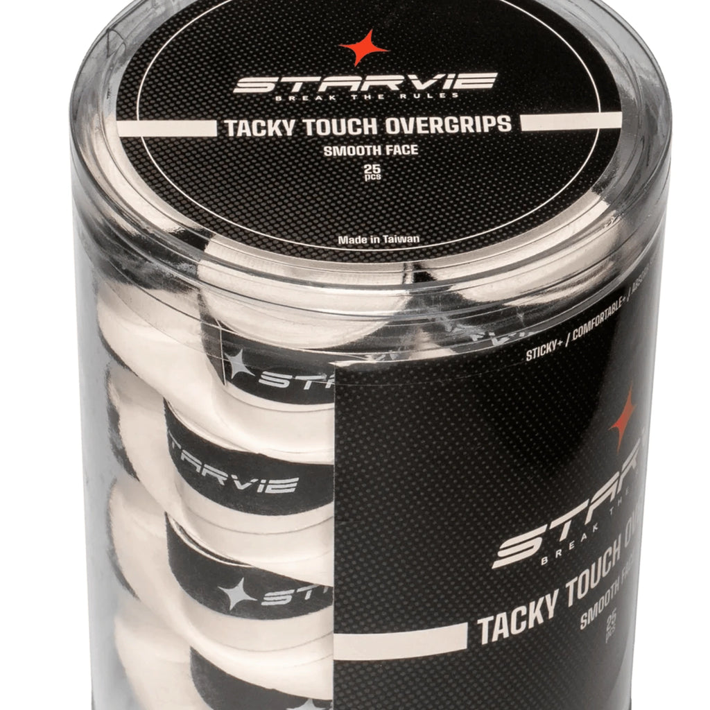 TACKY TOUCH White Overgrips (Pack of 25)