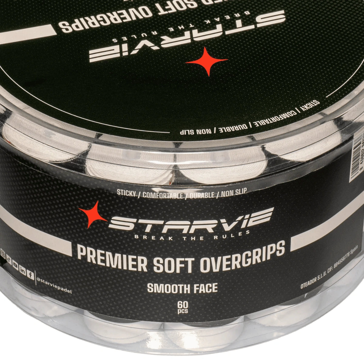 PREMIER SOFT White Overgrips (Pack of 60)