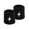 WHITE STAR Black Wristbands (Pack of 2)