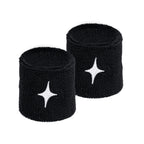 WHITE STAR Black Wristbands (Pack of 2)