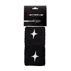 WHITE STAR Black Wristbands (Pack of 2)