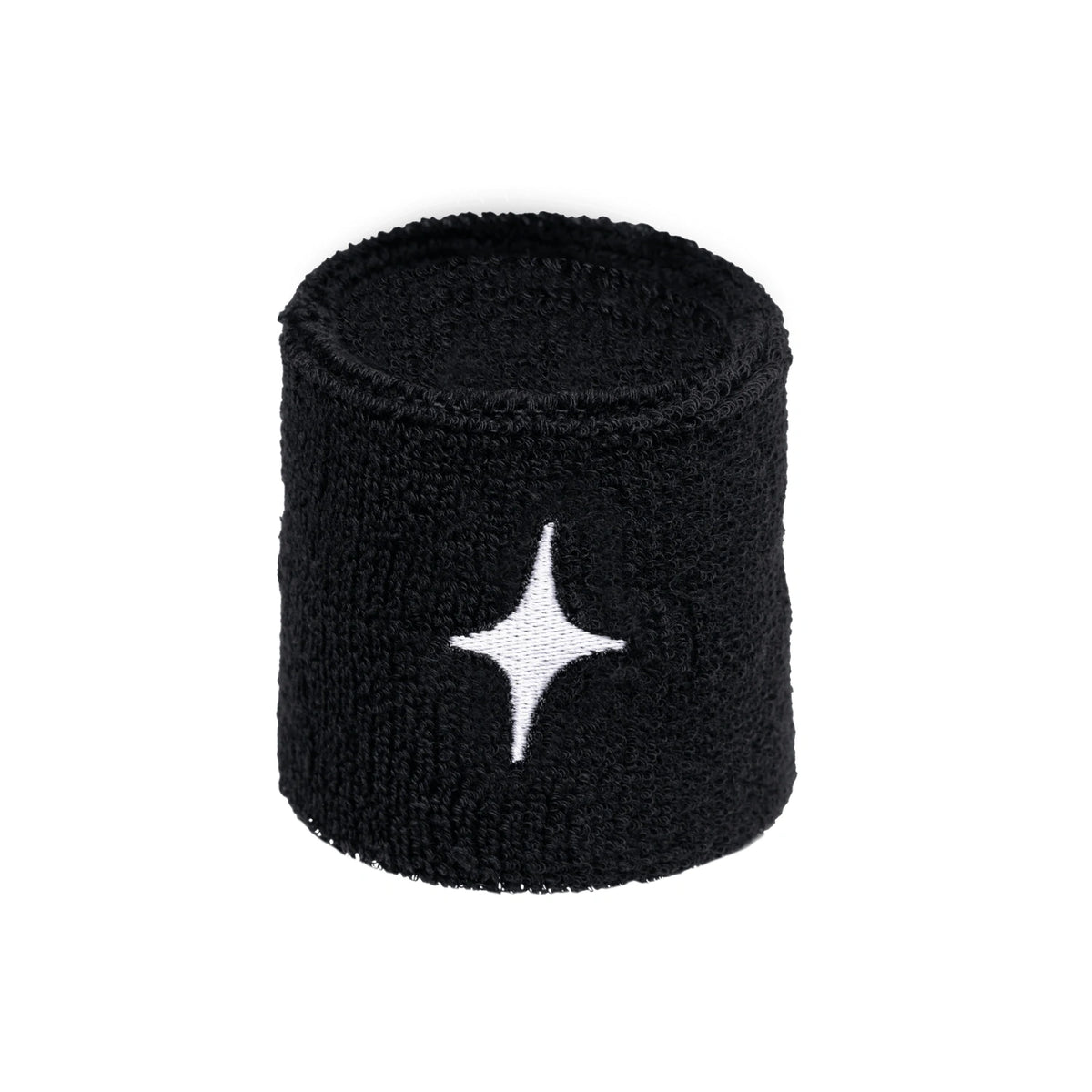 WHITE STAR Black Wristbands (Pack of 2)