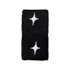 WHITE STAR Black Wristbands (Pack of 2)