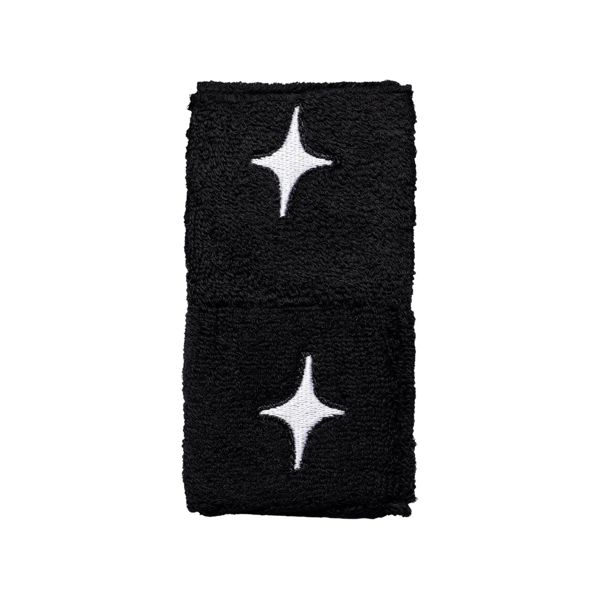 WHITE STAR Black Wristbands (Pack of 2)
