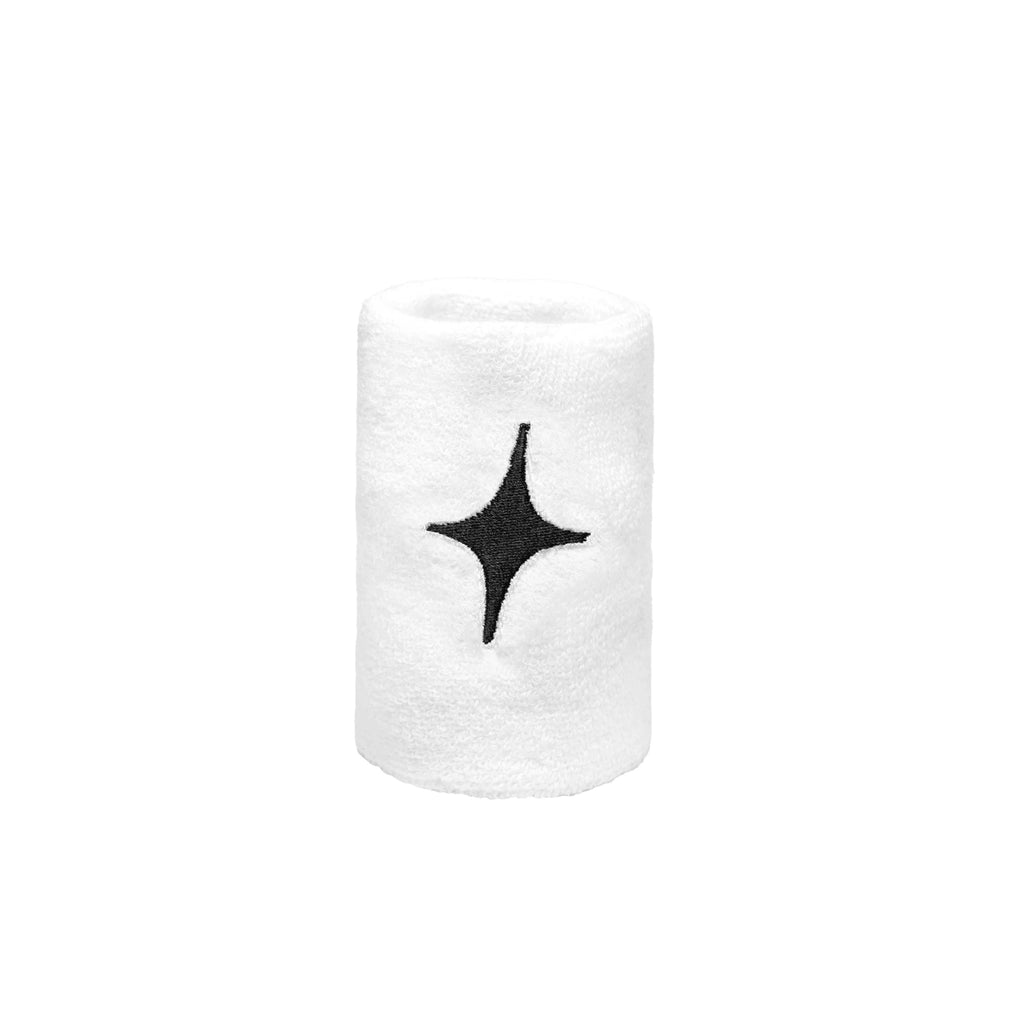 BLACK STAR White Wristband