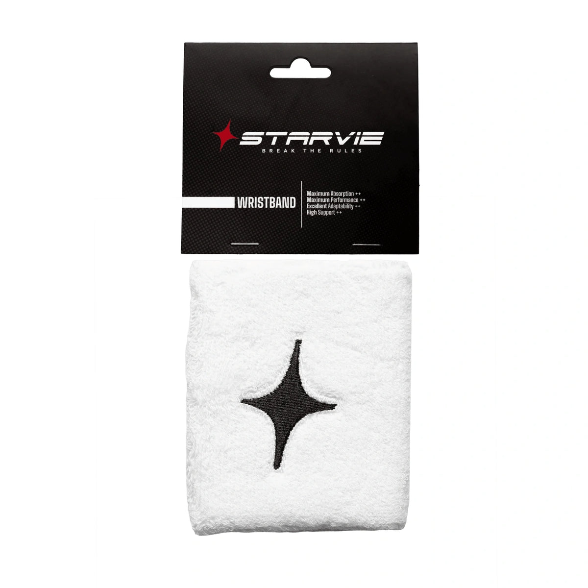 BLACK STAR White Wristband