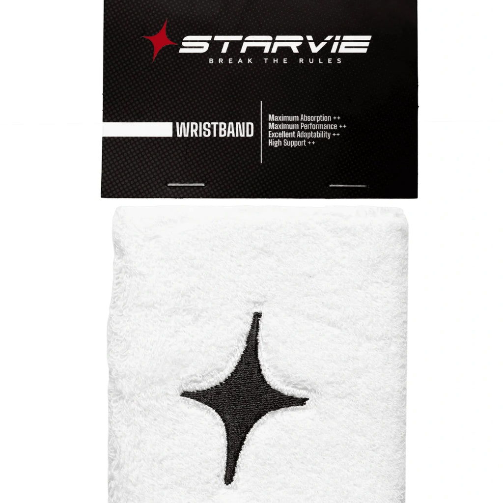 BLACK STAR White Wristband