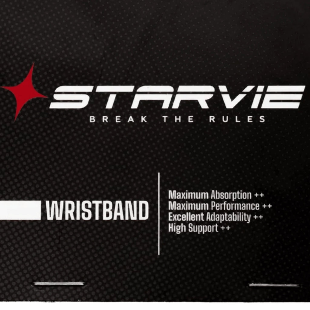 BLACK STAR White Wristband